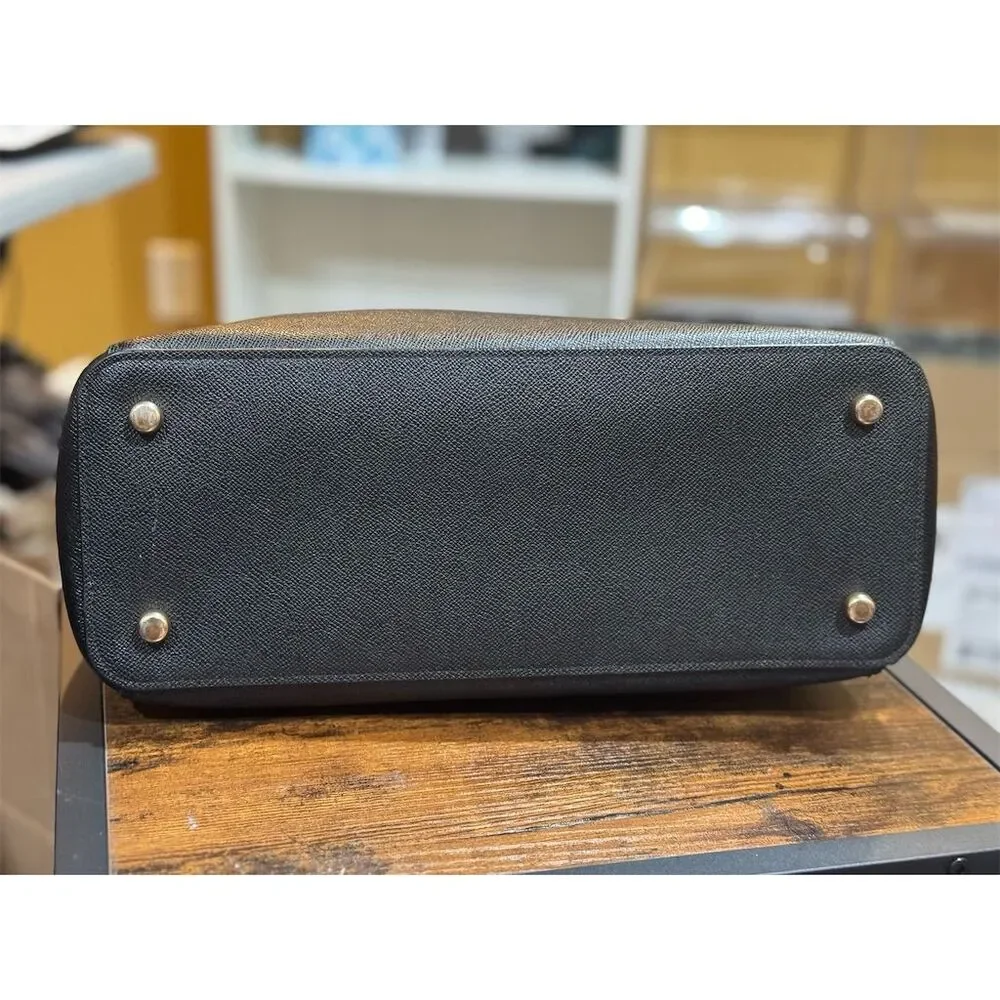 Coach Casey Women's Black Leather Tote Bag - Picture 8 of 15